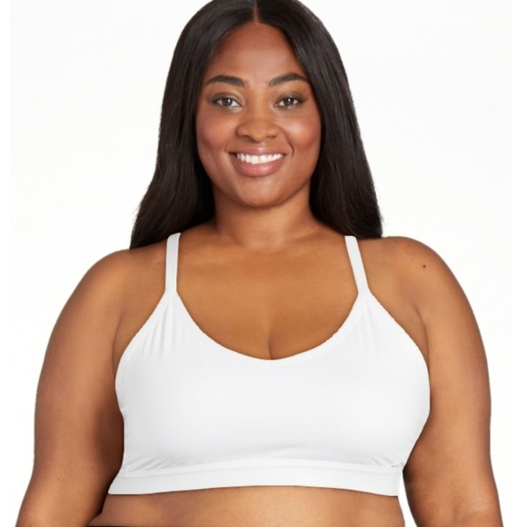 NWT Athletic Works Women’s Plus Size Racerback White Sports Bra XXXL 22 - Picture 1 of 8